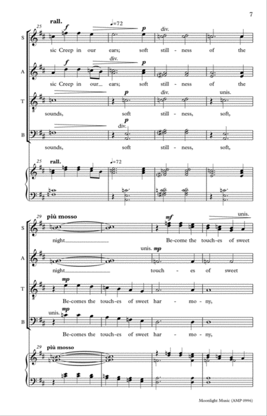 Moonlight Music Moonlight Music 4-Part scores gallery preview page 6