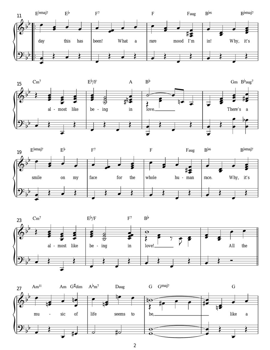 Almost Like Being In Love Easy Piano scores gallery preview page 2