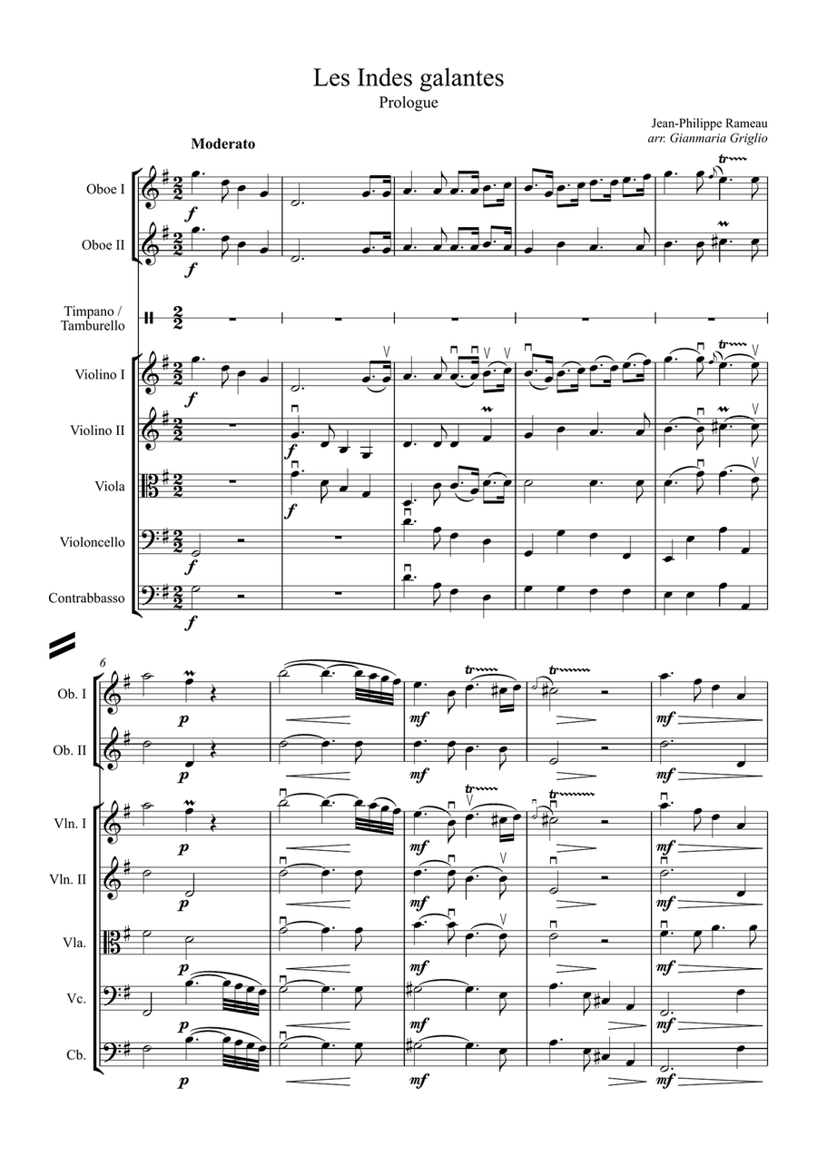 Rameau - Les Indes galantes Suite String Orchestra scores gallery preview page 2