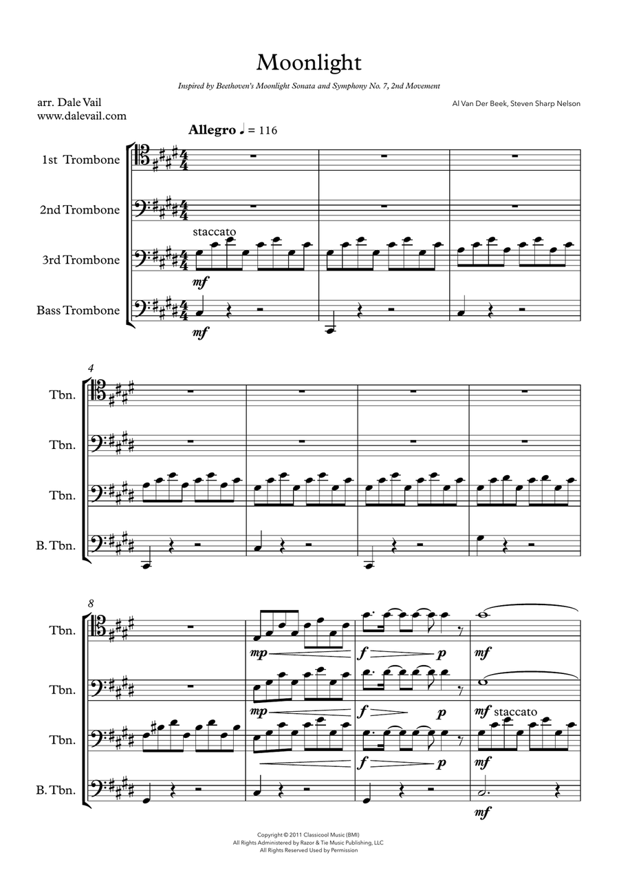 Moonlight Brass Quartet scores gallery preview page 1
