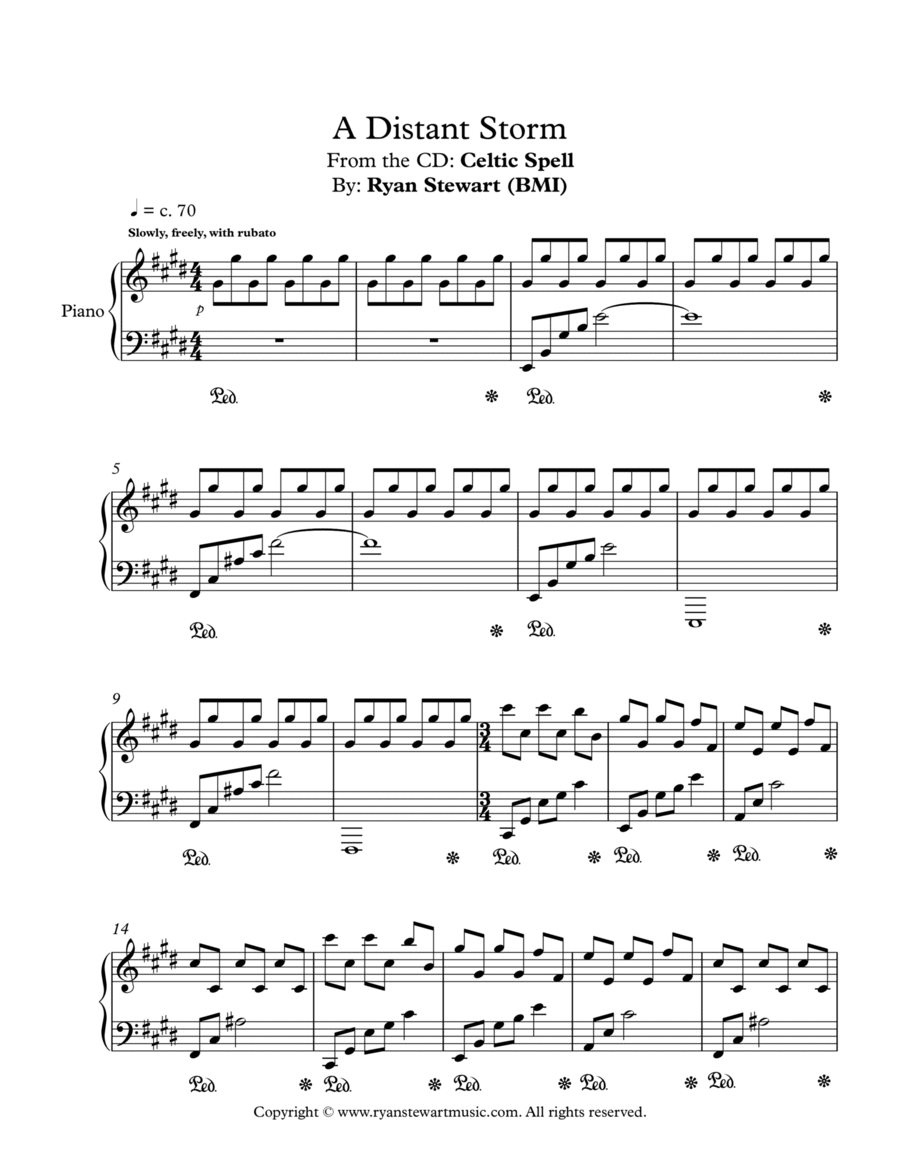 A Distant Storm Piano Solo scores gallery preview page 1