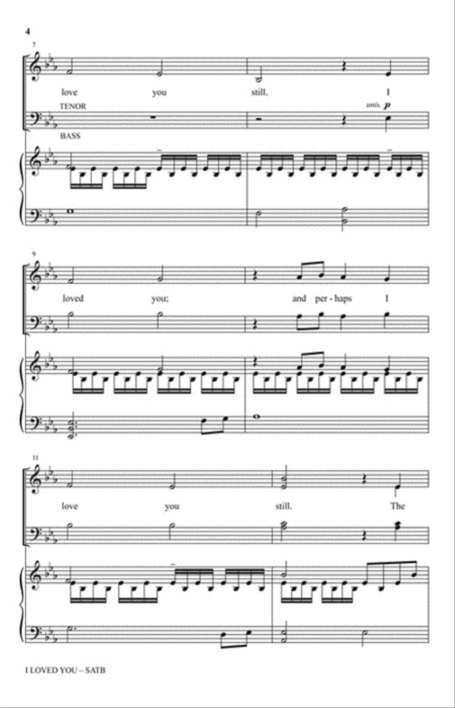 I Loved You I Loved You 4-Part scores gallery preview page 3