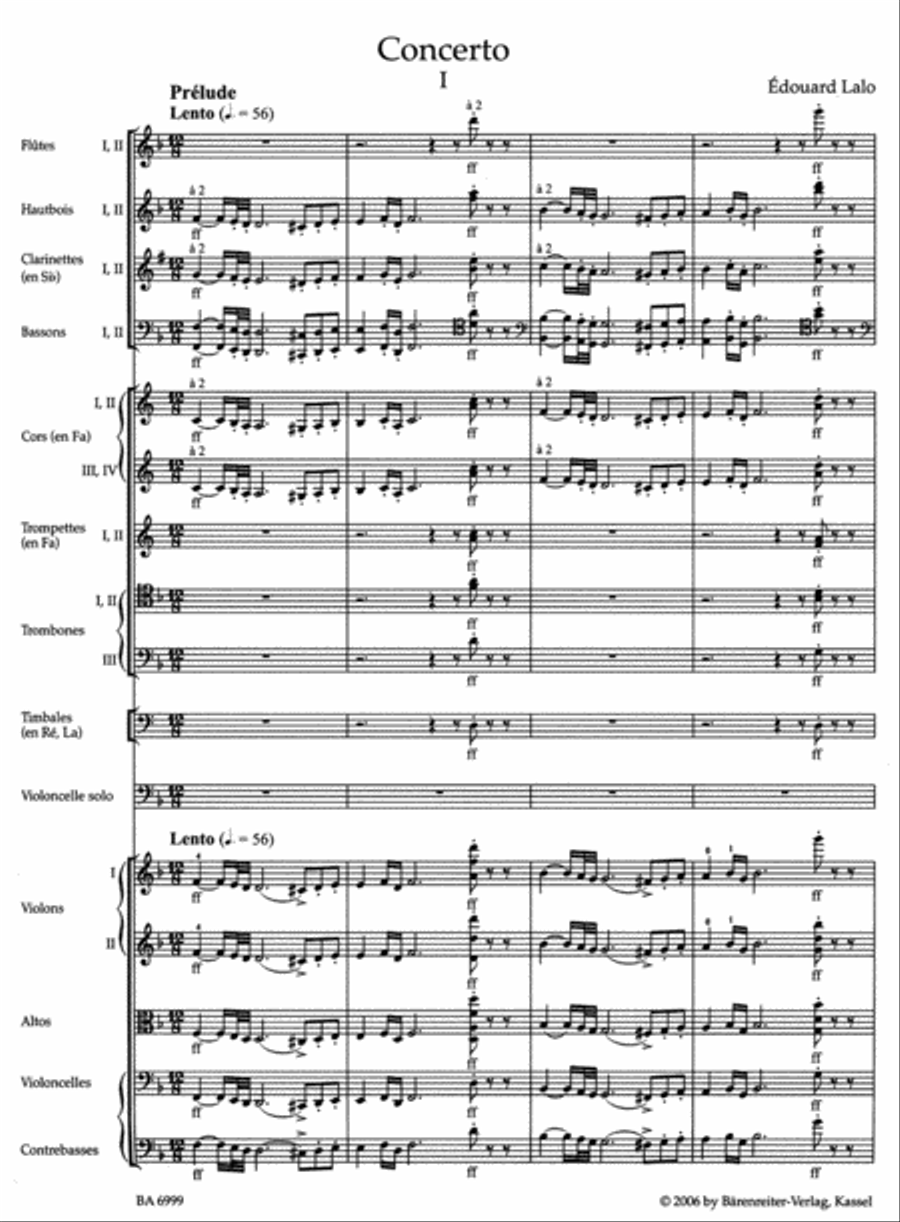 Concerto for Violoncello and Orchestra in D minor Orchestra scores gallery preview page 2