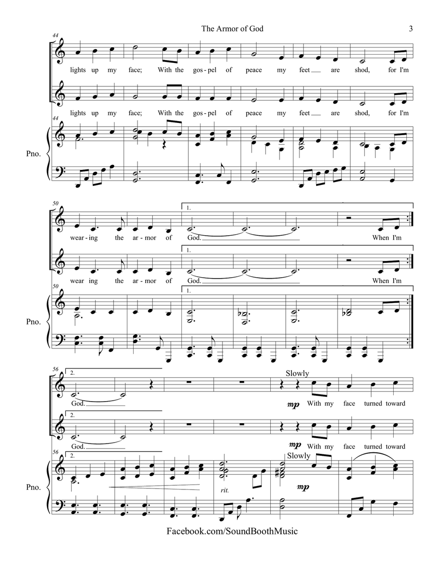 The Armor of God Piano, Vocal scores gallery preview page 3