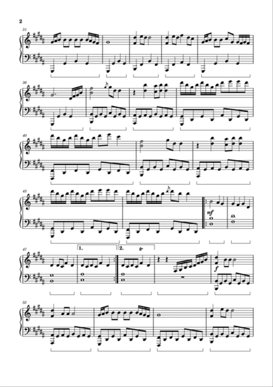 Souffle d'air Piano Solo scores gallery preview page 2