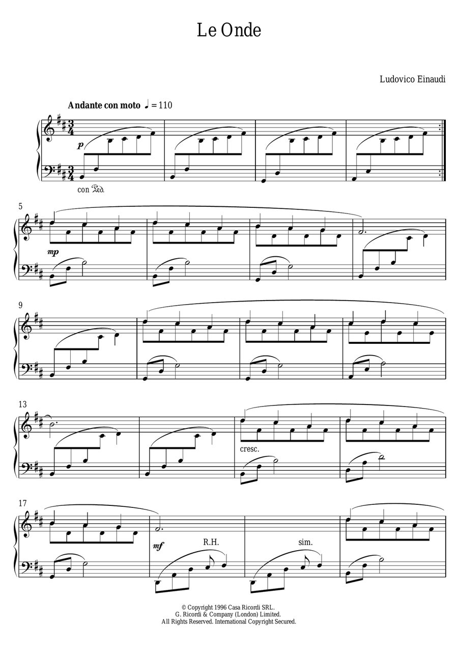 Le Onde Piano Method scores gallery preview page 1