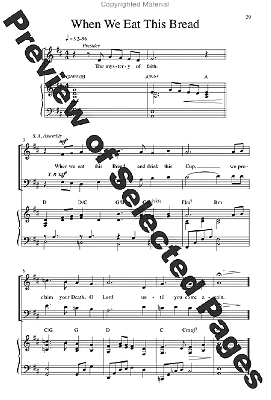 Mass from Age to Age - Choral / Accompaniment edition 4-Part scores gallery preview page 18
