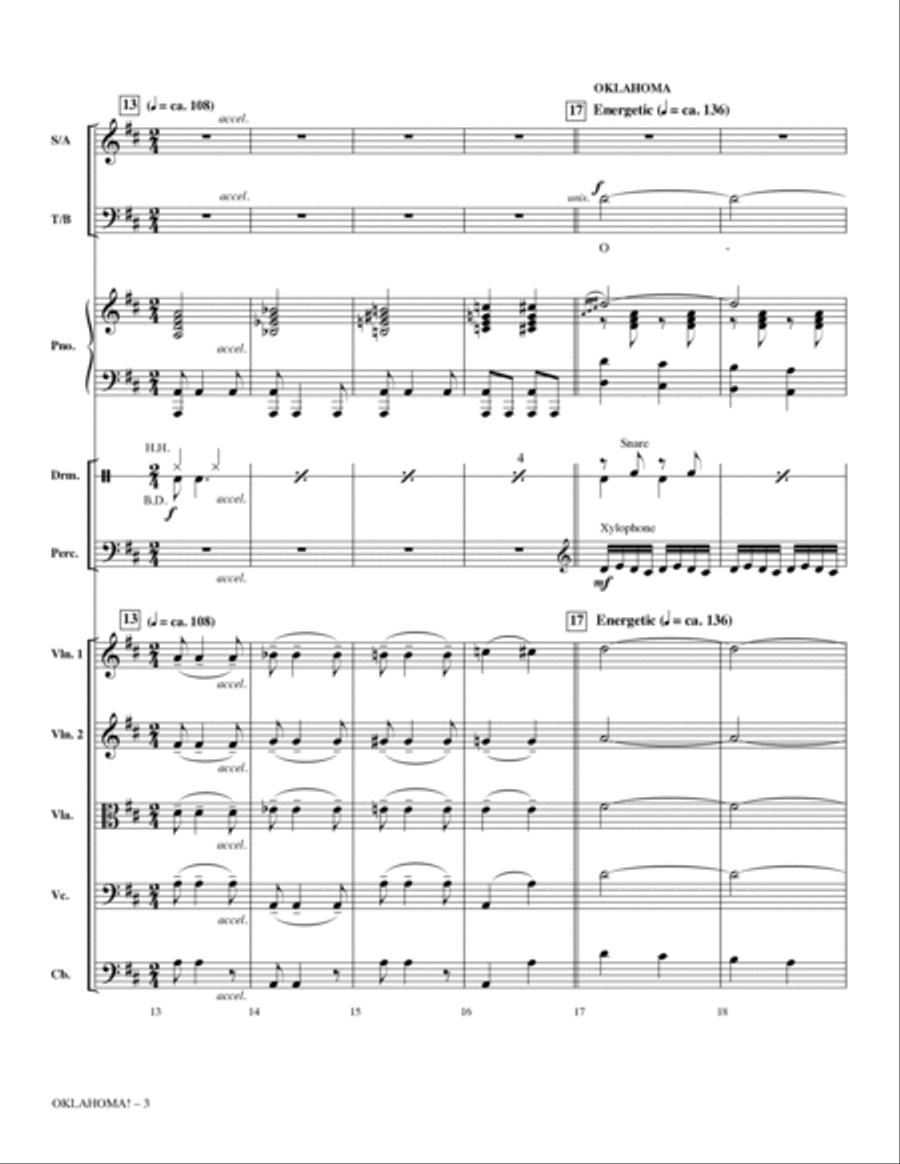 Oklahoma! (Medley) (arr. John Leavitt) - Full Score Choir scores gallery preview page 3