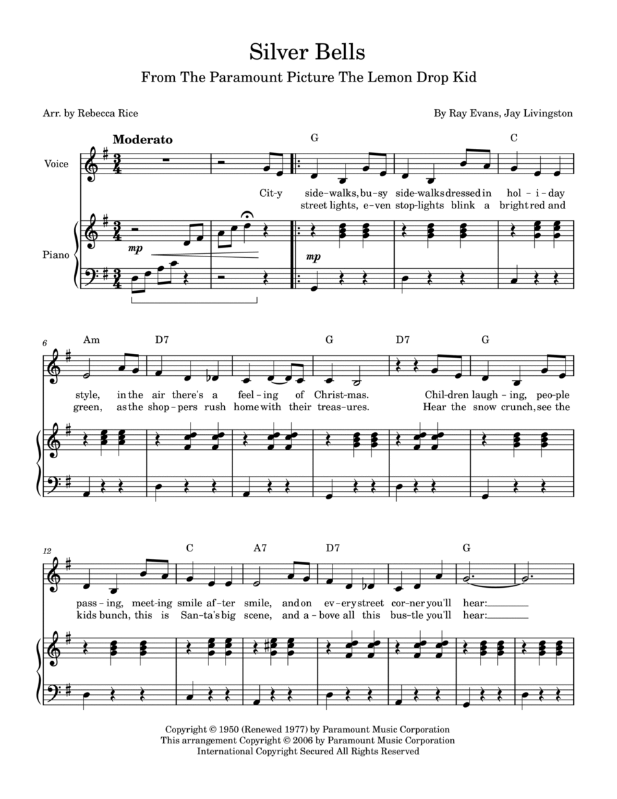 Silver Bells Voice scores gallery preview page 1