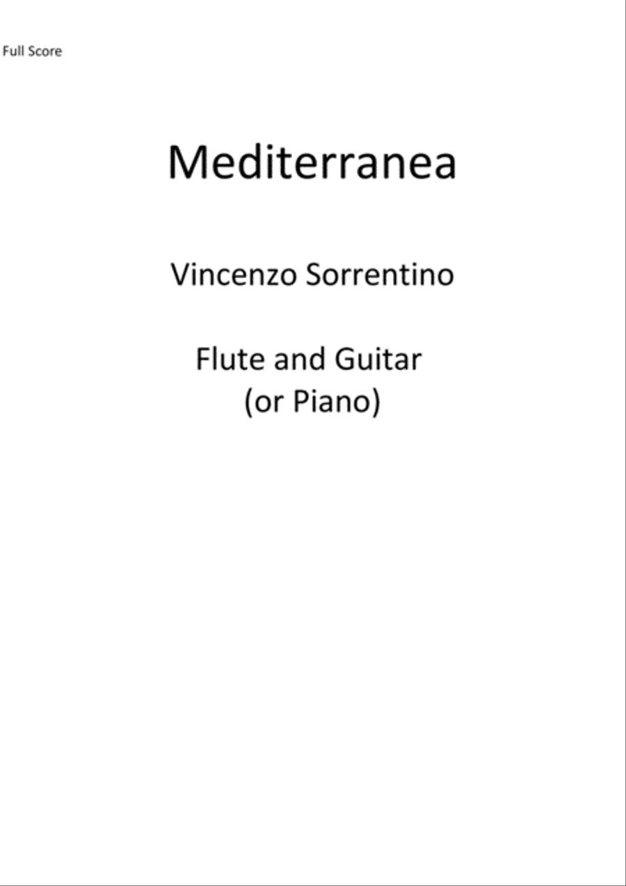 Mediterranea Mediterranea Flute scores gallery preview page 1