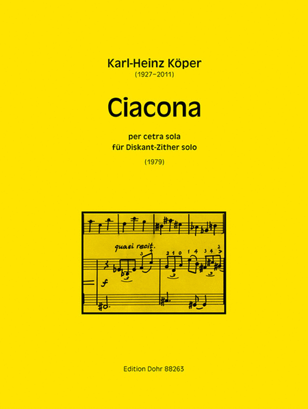 Ciacona für Diskant-Zither solo (1979)