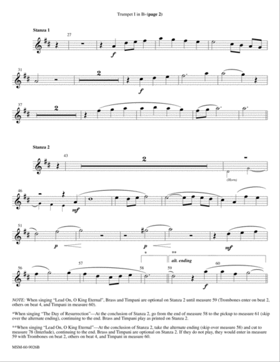 The Day of Resurrection Lead On, O King Eternal Choir scores gallery preview page 2
