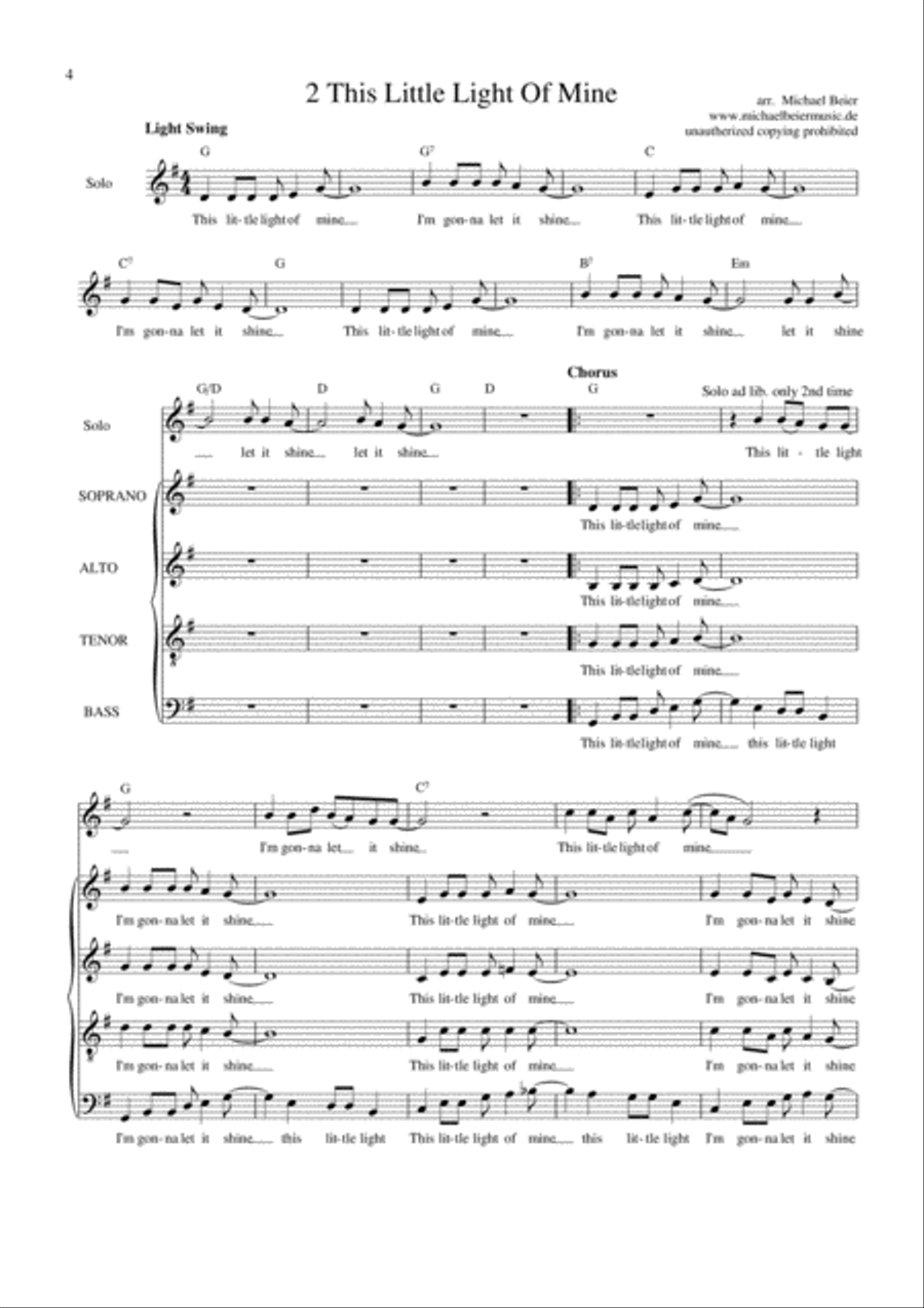 COOL MUSIC FOR COOL CHOIR - 22 Arrangements SATB Gospel Spiritual Traditional Christmas 4-Part scores gallery preview page 6