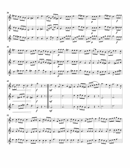 Trio, 3 flutes, Op.83, no.6 (arrangement for 3 recorders)