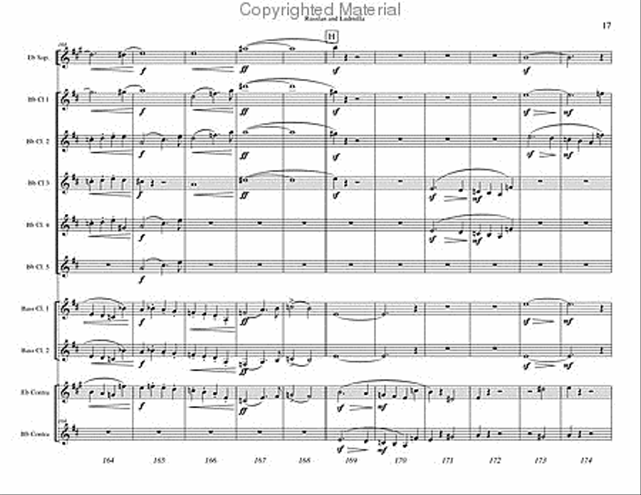 Russlan and Ludmilla Overture Clarinet Choir scores gallery preview page 18