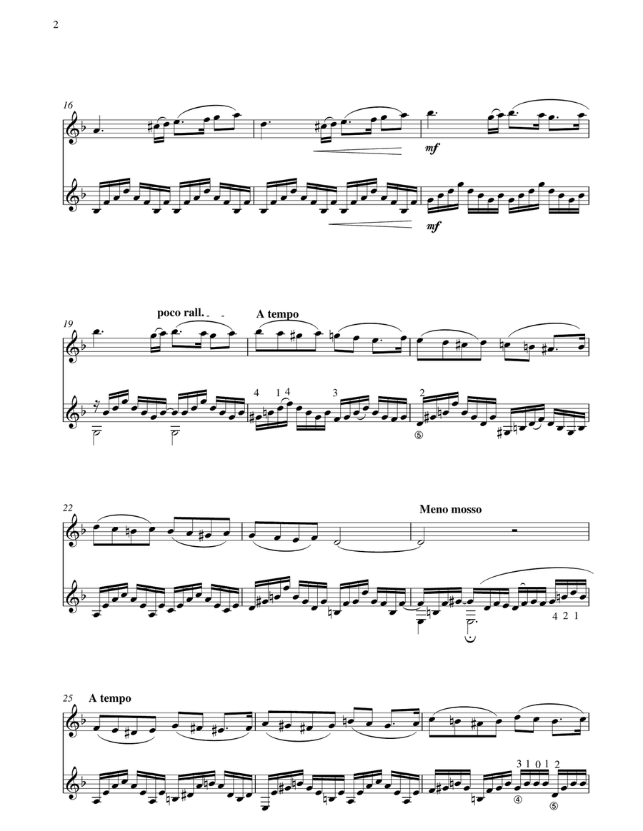 Solitude for Flute and Guitar Flute scores gallery preview page 2