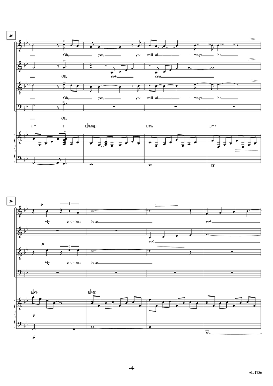 Endless Love Endless Love 4-Part scores gallery preview page 4