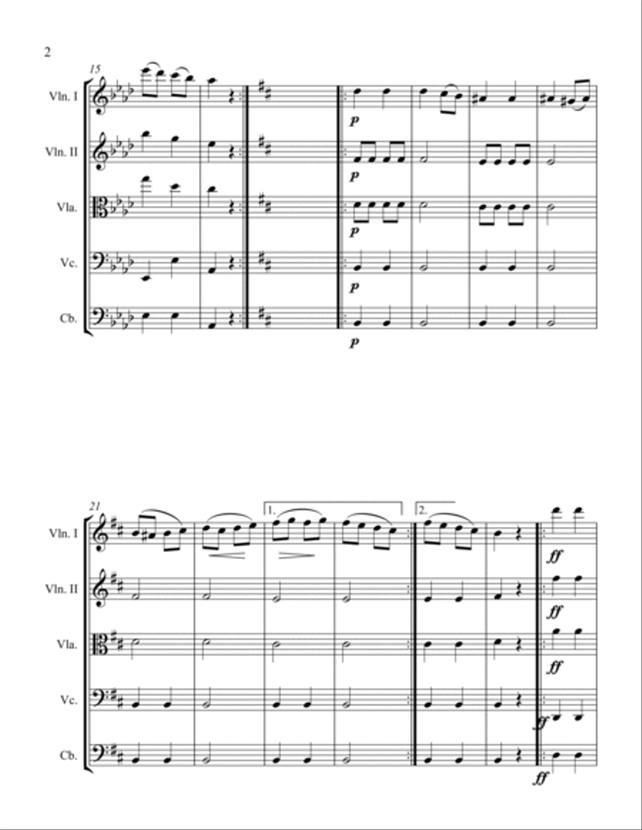 Ecossaises String Orchestra scores gallery preview page 2