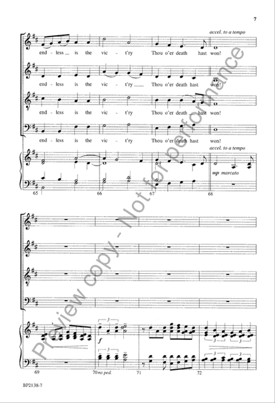 Thine Be the Glory Thine Be the Glory 4-Part scores gallery preview page 8