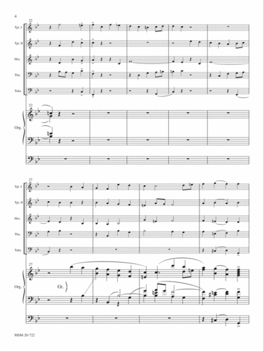 Grand Chœur for Organ and Brass Quintet Organ scores gallery preview page 4