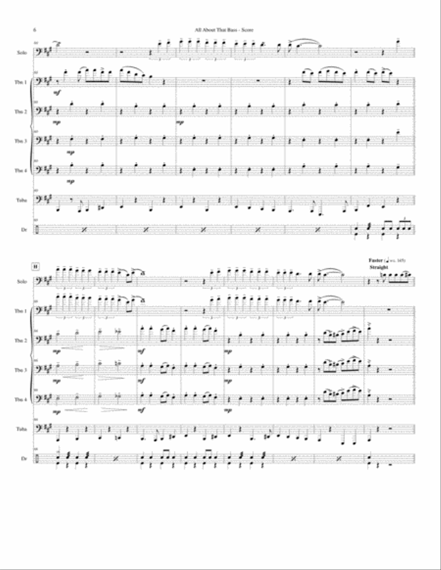 All About That Bass Brass Ensemble scores gallery preview page 6