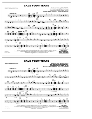 Save Your Tears (arr. Conaway & Holt) - Multiple Bass Drums
