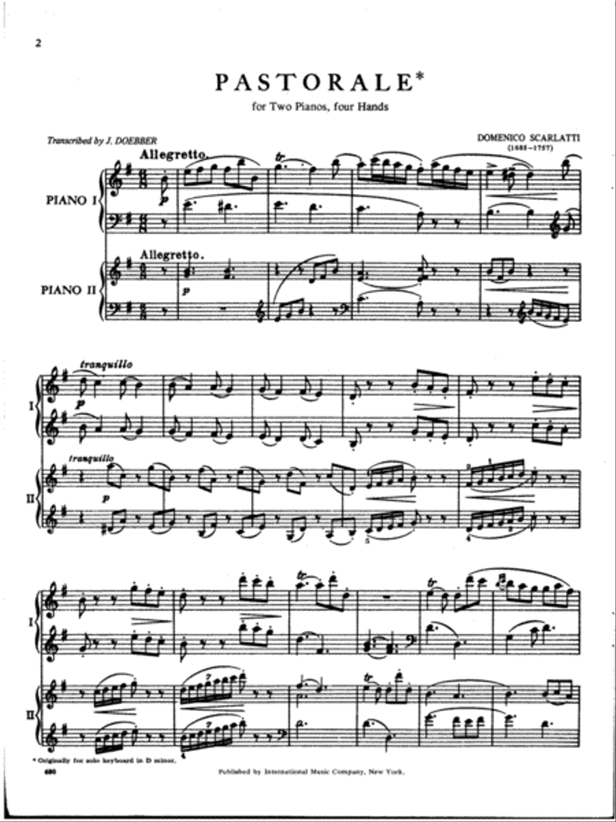 Pastorale And Capriccio Pastorale And Capriccio Piano Duet scores gallery preview page 2