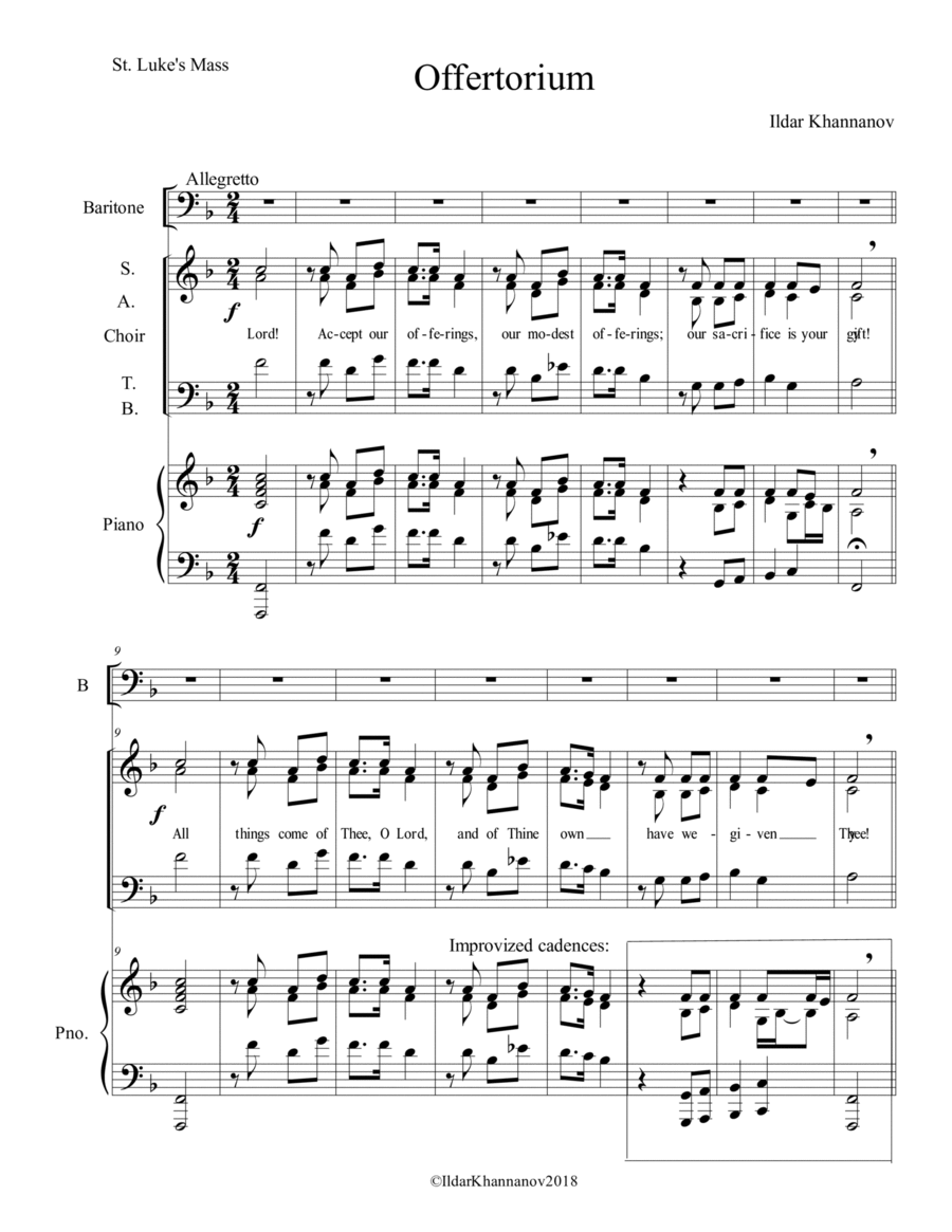 Offertorium 4-Part scores gallery preview page 1