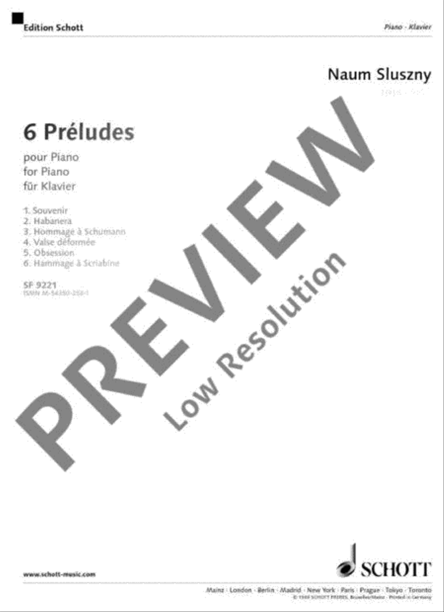 6 Préludes Piano Solo scores gallery preview page 2
