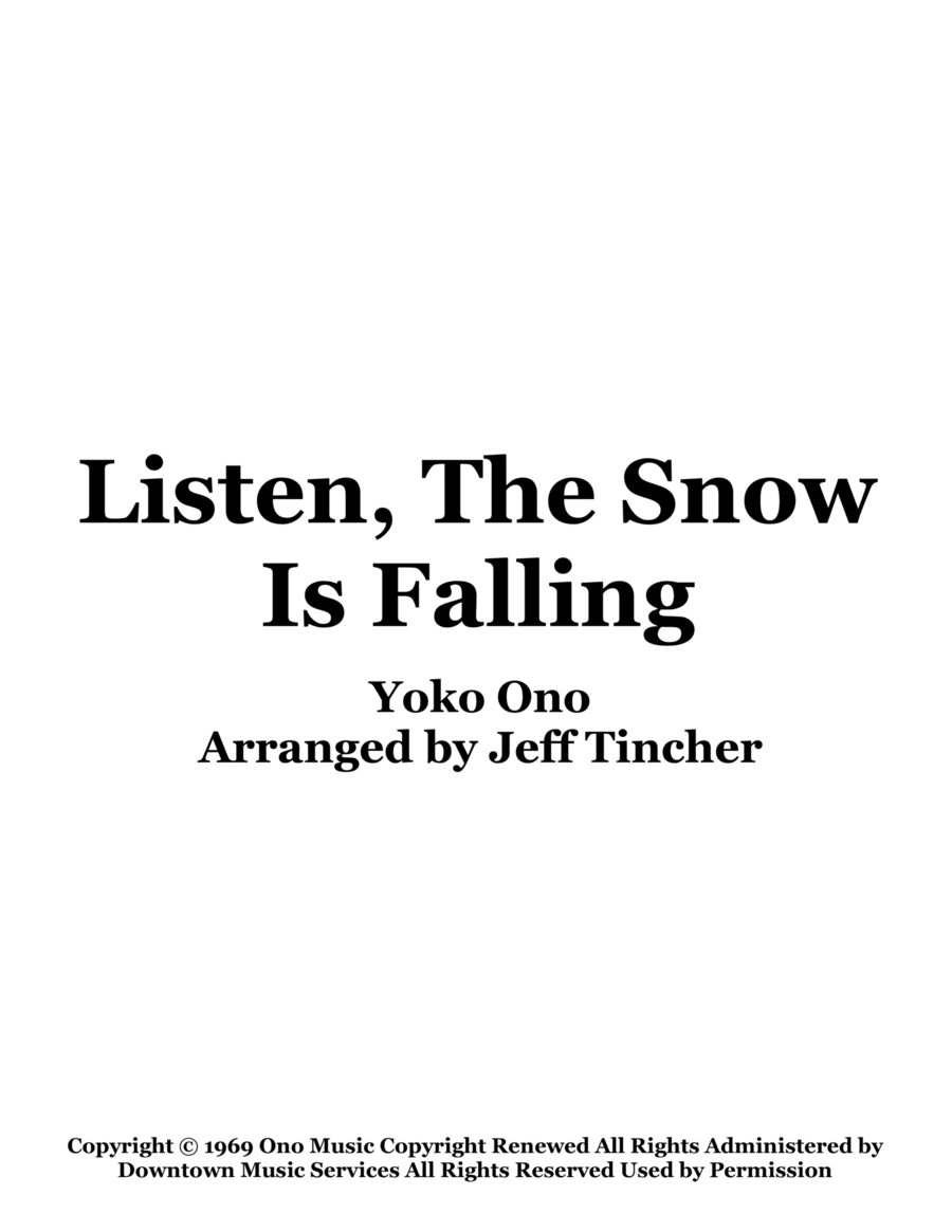 Listen, The Snow Is Falling Voice scores gallery preview page 1