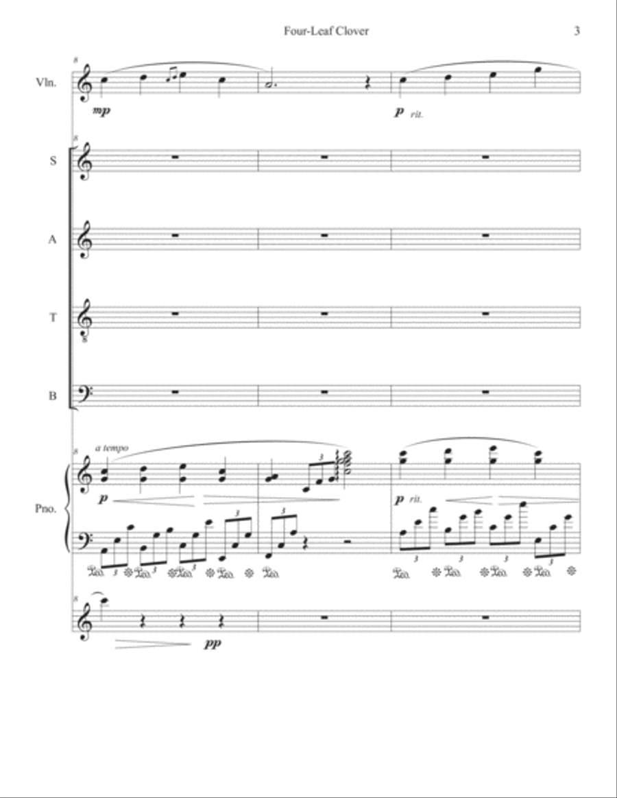 Four-Leaf Clover 4-Part scores gallery preview page 3