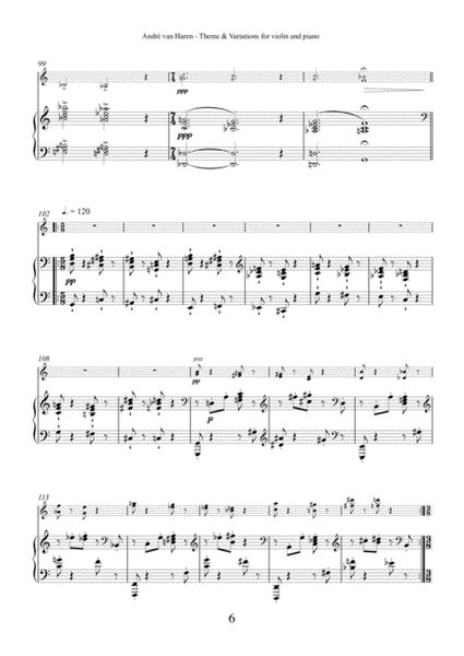 Theme & Variations - for violin and piano image number null