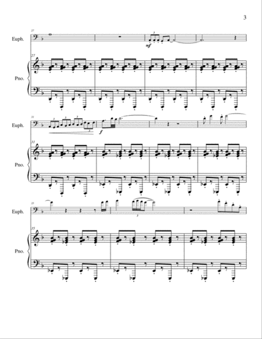 Four Four Euphonium scores gallery preview page 3