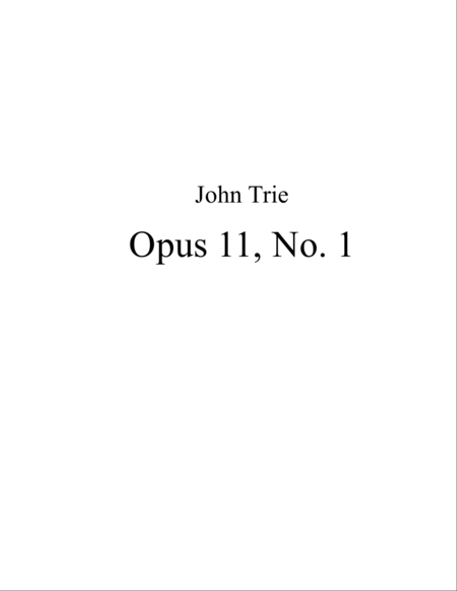 Opus 11, No 1 Piano Solo scores gallery preview page 1