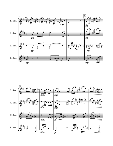 Humoresque No. 7 for Saxophone Quartet (SATB) image number null