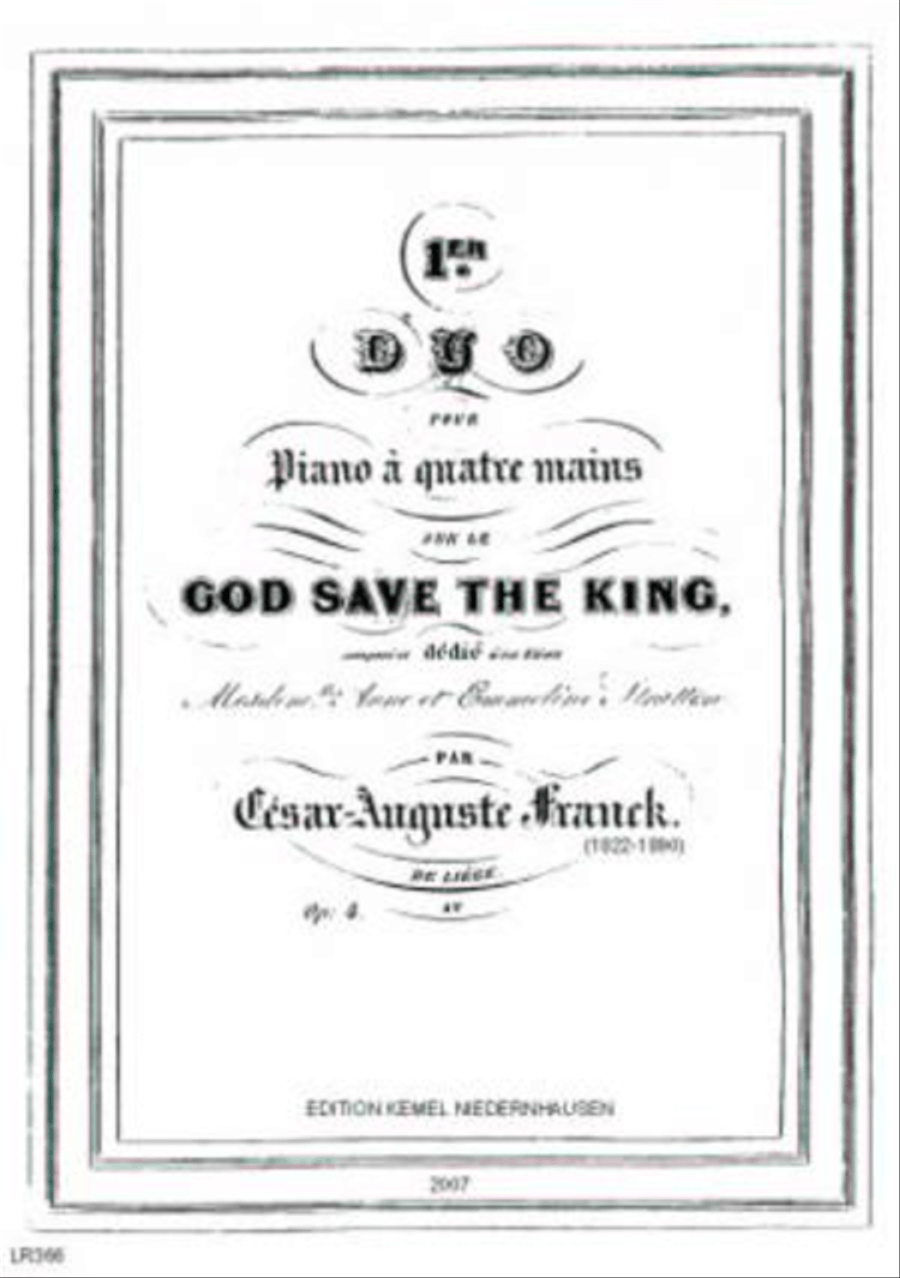 Premier duo sur le God save the King : pour piano a quatre mains, op. 4