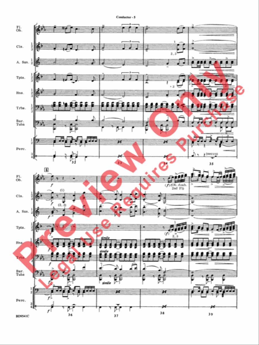 Alvamar Overture Concert Band scores gallery preview page 7