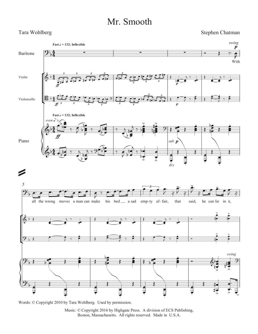 Mr. Smooth Piano Trio scores gallery preview page 1