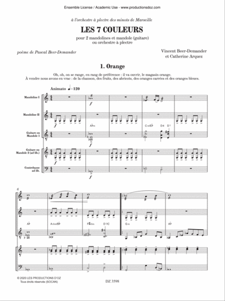 Les 7 couleurs Orchestra scores gallery preview page 5