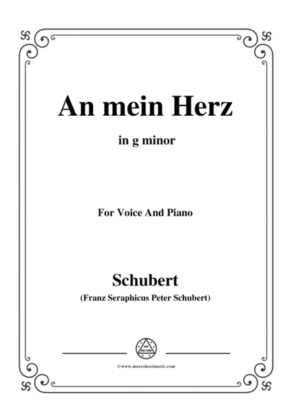 Schubert-An mein Herz,in g minor,for Voice&Piano image number null