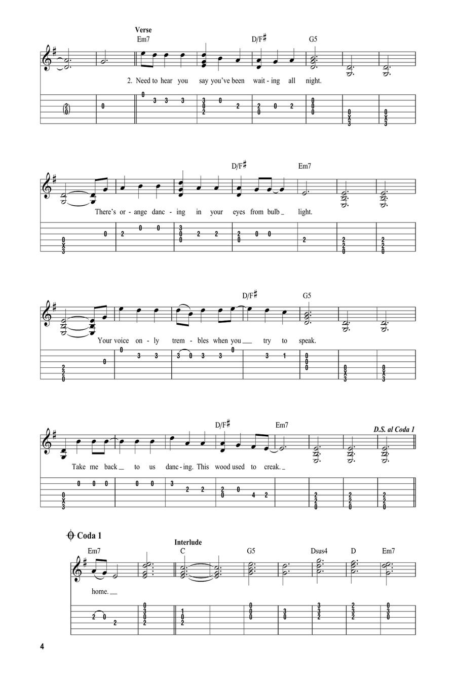 Something In The Orange Electric Guitar scores gallery preview page 4