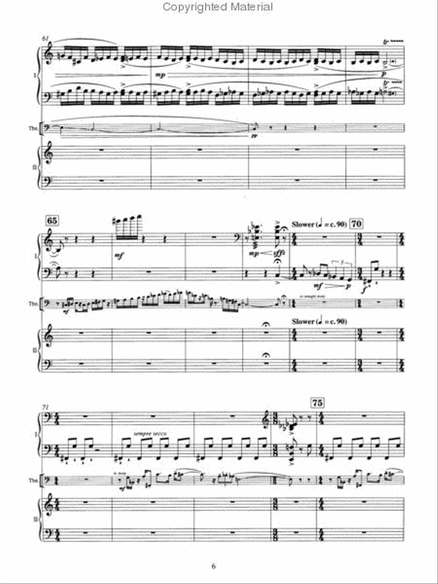 Concertino for Trombone, Two Pianos, and Percussion Percussion scores gallery preview page 4