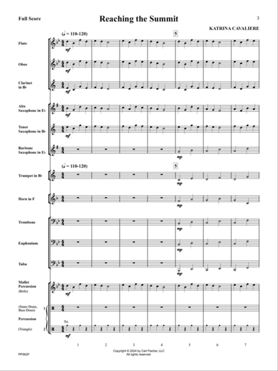 Reaching the Summit Reaching the Summit Concert Band scores gallery preview page 2
