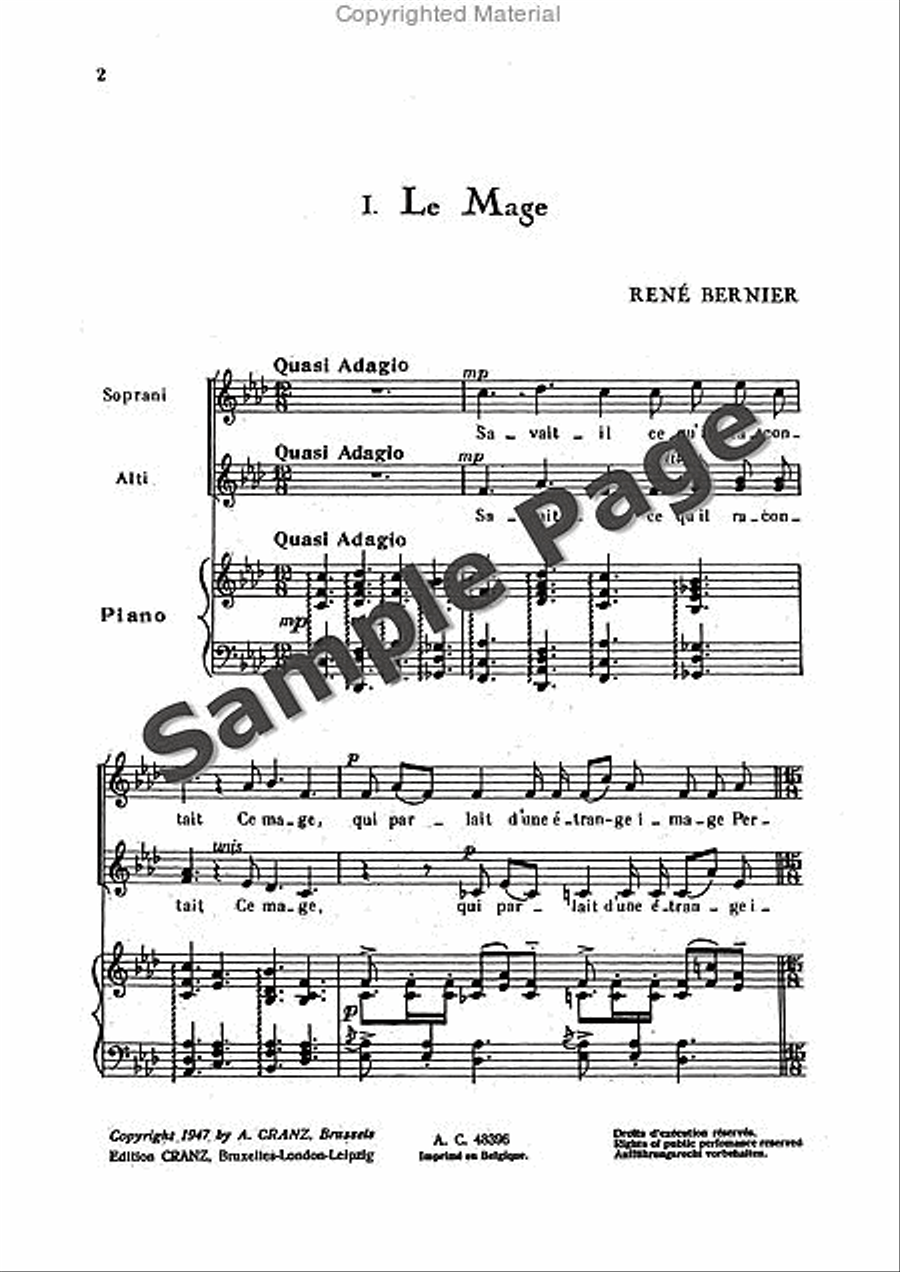 Bernier R Sortileges Ingenus (ep) Women's Choir scores gallery preview page 3