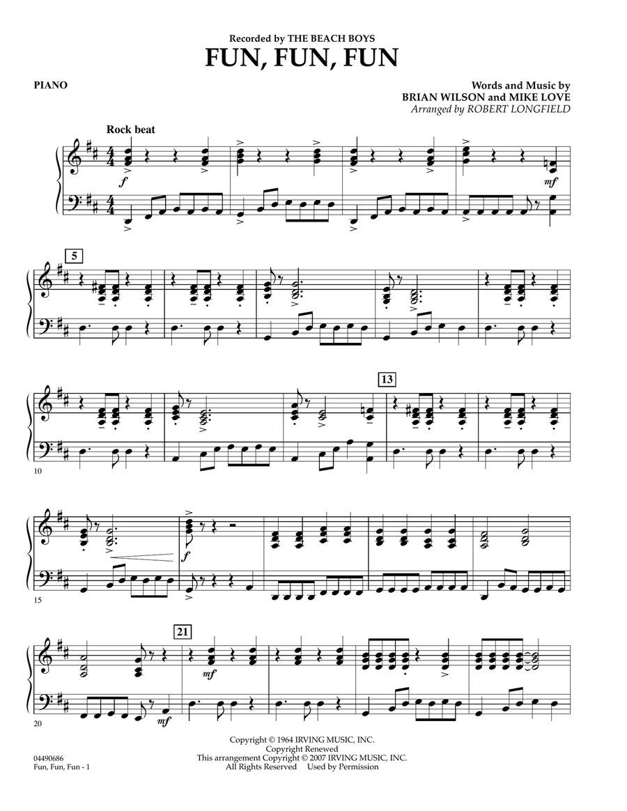 Fun, Fun, Fun - Percussion Orchestra scores gallery preview page 1
