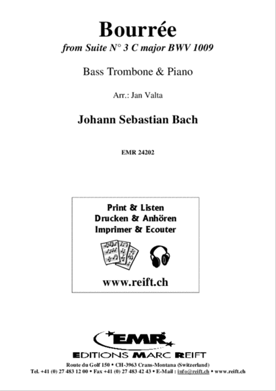 Bourree Bass Trombone scores gallery preview page 2