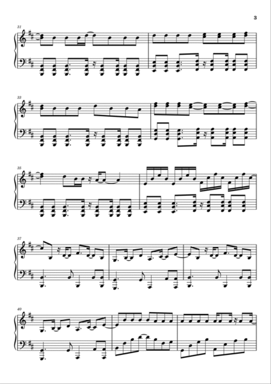 Kryptonite Piano Solo scores gallery preview page 3