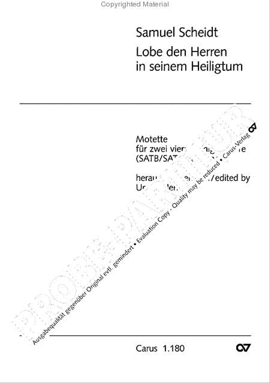 Lobet den Herren in seinem Heiligtum 4-Part scores gallery preview page 2