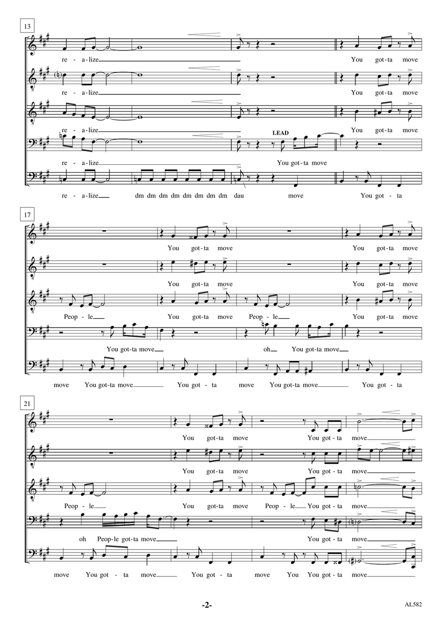 People Gotta Move Choir scores gallery preview page 2