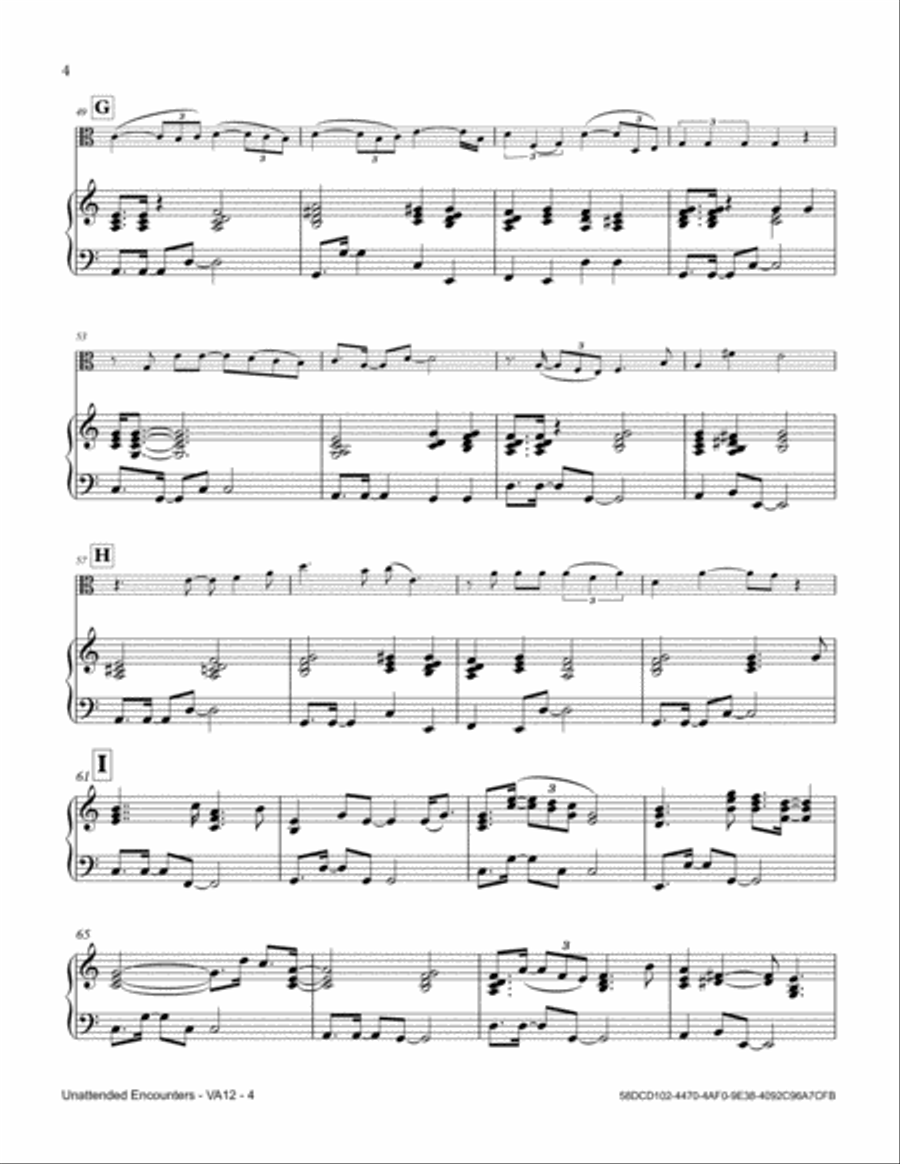 Unattended Encounters Viola scores gallery preview page 4